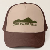 Coeur d'Alene Idaho Alsjeblieft Trucker Pet (Voorkant)