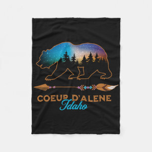 Coeur D'alene Idaho Beer Sterrennacht Reis Souveni Fleece Deken
