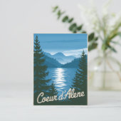Coeur d'Alene Idaho Briefkaart (Staand voorkant)