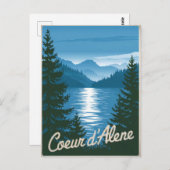 Coeur d'Alene Idaho Briefkaart (Voorkant / Achterkant)