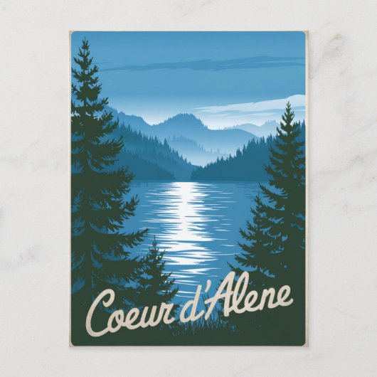 Coeur d'Alene Idaho Briefkaart (Voorkant)