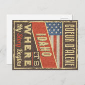 Coeur d'Alene Idaho Briefkaart (Voorkant / Achterkant)