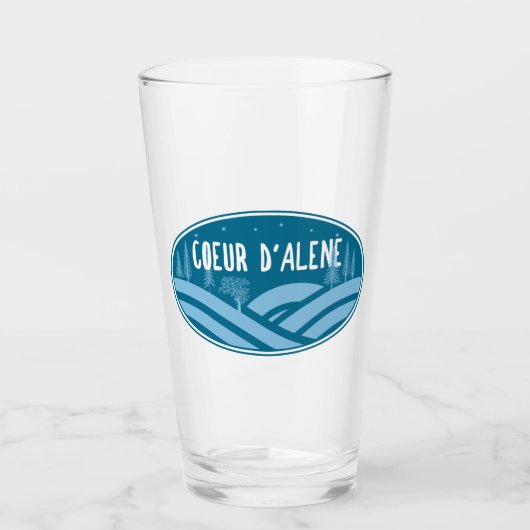 Coeur d'Alene Idaho Buitenleven Glas (Voorkant)