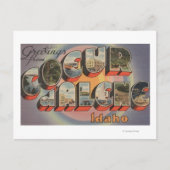 Coeur d'Alene, Idaho - Large Letter Scenes Briefkaart (Voorkant)