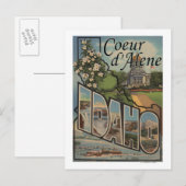 Coeur d'Alene, Idaho - Large Letter Scenes Briefkaart (Voorkant / Achterkant)