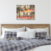 Coeur d'Alene, Idaho - Large Letter Scenes Canvas Afdruk (Insitu (Slaapkamer))