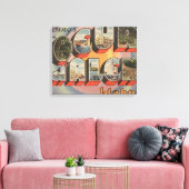 Coeur d'Alene, Idaho - Large Letter Scenes Canvas Afdruk (Insitu (Woonkamer))