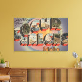 Coeur d'Alene, Idaho - Large Letter Scenes Canvas Afdruk (Insitu (Woonkamer))