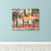 Coeur d'Alene, Idaho - Large Letter Scenes Canvas Afdruk (Insitu (Houten vloer))
