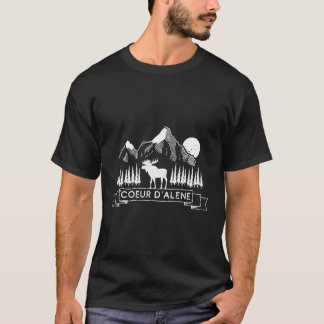 Coeur d'Alene Idaho Mountain Moose Gift Coeur d'Al T-shirt