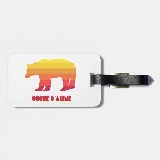 Coeur d'Alene Idaho Regenboog Beer Bagagelabel (Achterkant horizontaal)