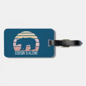 Coeur d'Alene Idaho Retro Beer Bagagelabel (Achterkant horizontaal)