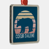 Coeur d'Alene Idaho Retro Beer Metalen Ornament (Rechts)