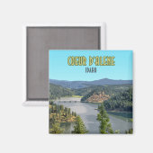 Coeur d'Alene Idaho Souvenir Magneet (Voorkant / Achterkant)