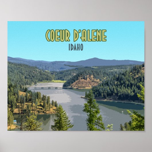 Coeur d'Alene Idaho Souvenir Poster (Voorkant)