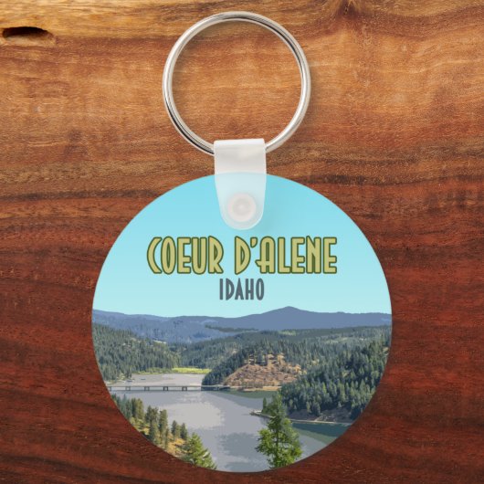 Coeur d'Alene Idaho Souvenir Sleutelhanger (Voorkant)