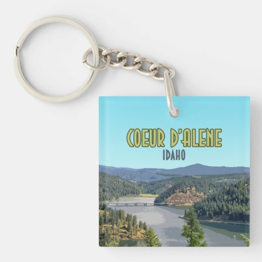 Coeur d'Alene Idaho Souvenir Sleutelhanger (Voorkant)