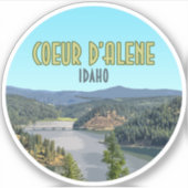Coeur d'Alene Idaho Souvenir Sticker (Voorkant)