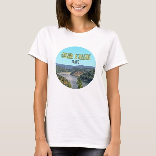 Coeur d'Alene Idaho Souvenir T-shirt (Voorkant)