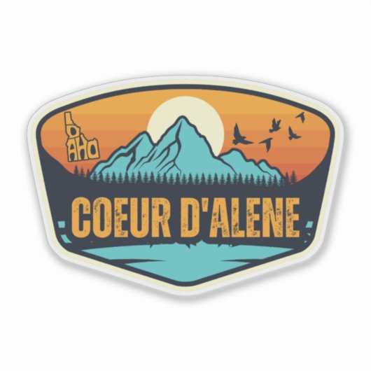 Coeur d'Alene, Idaho Sticker (Voorkant)