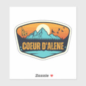 Coeur d'Alene, Idaho Sticker (Vel)