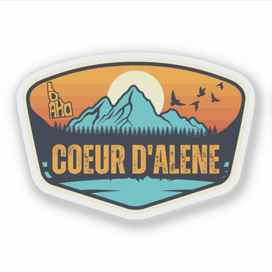 Coeur d'Alene, Idaho Sticker (Voorkant)