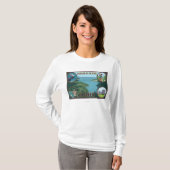Coeur D'Alene, IdahoScene Travel Poster T-shirt (Voorkant volledig)