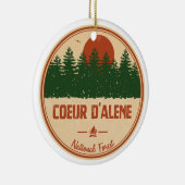 Coeur D'Alene National Forest Keramisch Ornament (Rechts)
