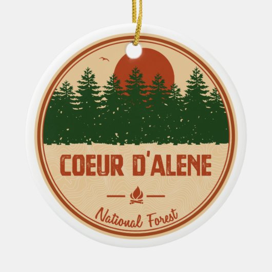 Coeur D'Alene National Forest Keramisch Ornament (Voorkant)