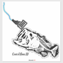 COEUR D'ALENE - ONE BAD BASKING ID PATRIOT STICKER