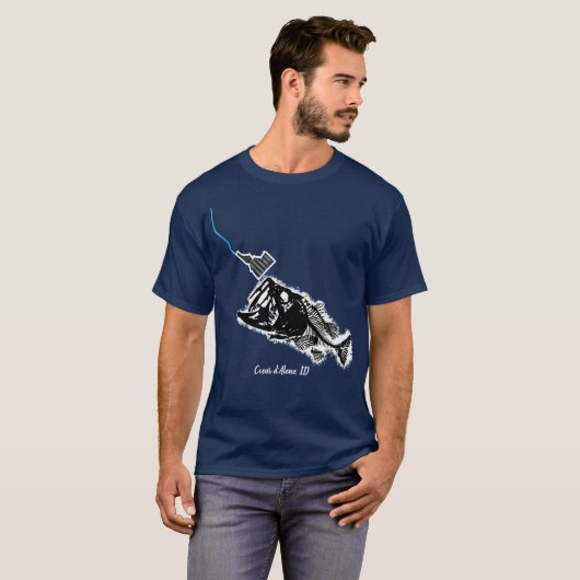COEUR D'ALENE - ONE BAD BASKING ID PATRIOT T-SHIRT (Voorkant volledig)