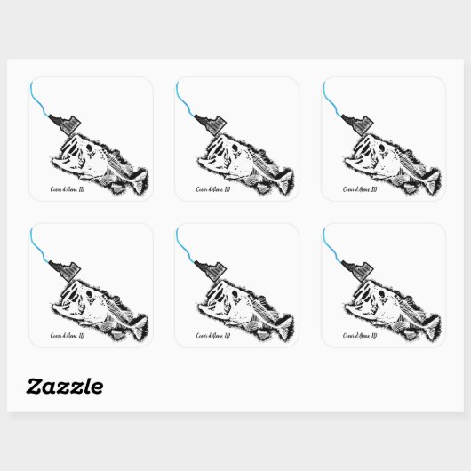 COEUR D'ALENE - ONE BAD BASKING ID PATRIOT VIERKANTE STICKER (Vel)