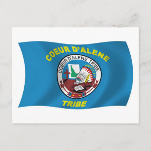 Coeur d'Alene Vlag Ansichtkaart Briefkaart