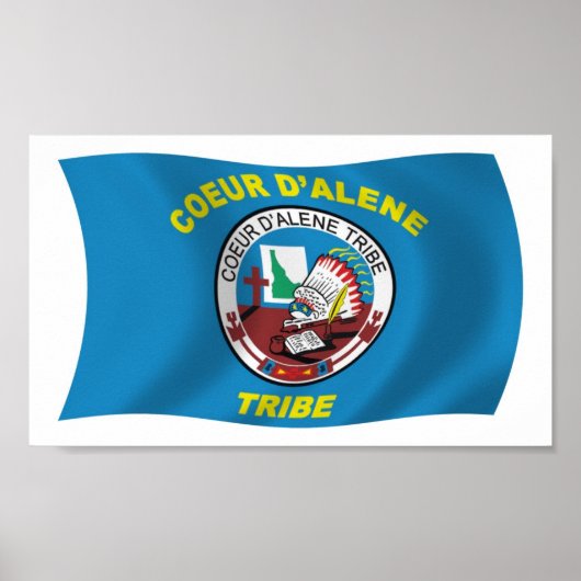 Coeur d'Alene Vlag Poster Print (Voorkant)