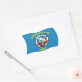 Coeur d'Alene Vlagsticker Ovale Sticker (Envelop)