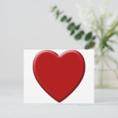 Coeur d'amour rouge briefkaart (Staand voorkant)