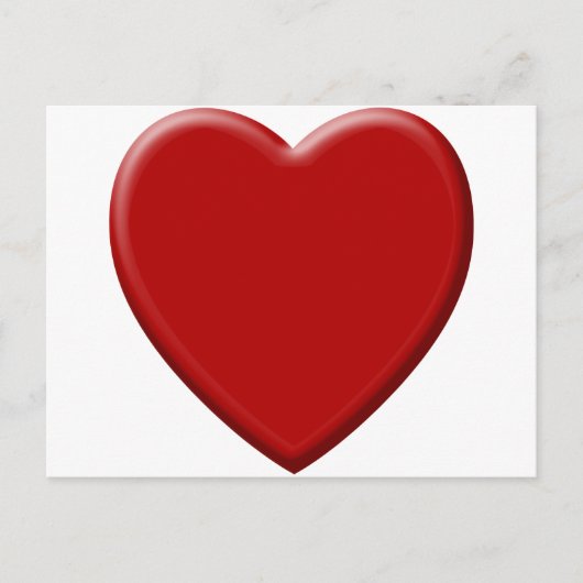 Coeur d'amour rouge briefkaart (Voorkant)