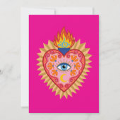 Cœur Sacré Mexicain avec Œil Protecteur et Flamme Kaart (Voorkant)