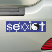 Coëxistente parodie - "seksistische" Bumpersticker (Op auto)