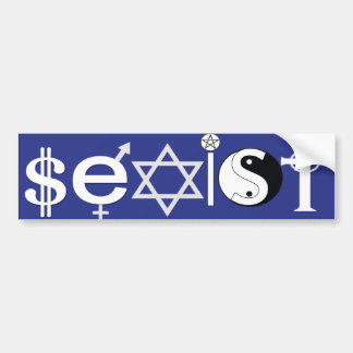 Coëxistente parodie - "seksistische" Bumpersticker