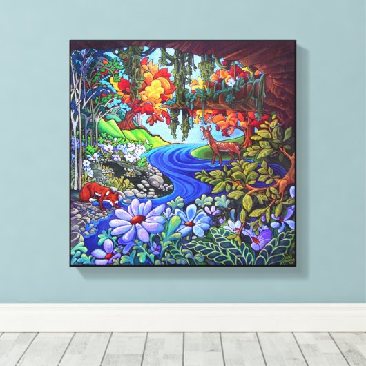 Coëxistentie Canvas Afdruk (Insitu (Houten vloer))