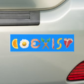 Coëxistentie: Culinaire Editie Bumpersticker (Op auto)
