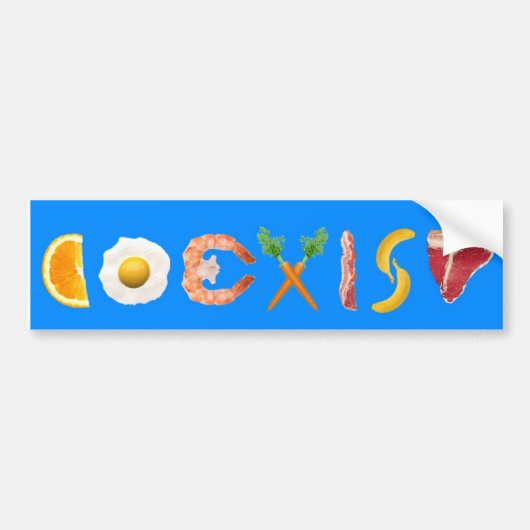 Coëxistentie: Culinaire Editie Bumpersticker (Voorkant)