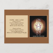 coëxistentie hoop en liefdesbubbels briefkaart (Voorkant)