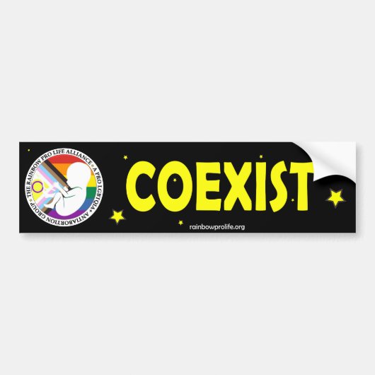 Coëxistentie ouder en voorgeborene bumpersticker (Voorkant)