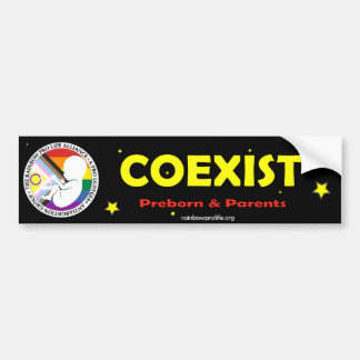 Coëxistentie tussen voorgeborenen en ouders bumpersticker