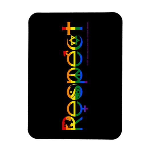 Coëxisteren met Respect Gay Pride Magneet (Verticaal)