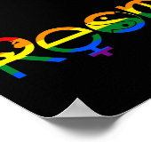 Coëxisteren met respect voor LGBT Gay Pride Poster (Hoek)