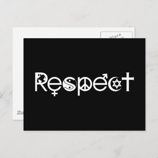 Coëxisteren met respect - Vredesgevoel en tolerant Briefkaart (Voorkant / Achterkant)