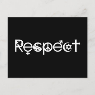 Coëxisteren met respect - Vredesgevoel en tolerant Briefkaart